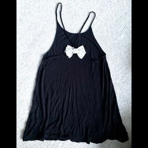 Free People black Bow Tank Top S